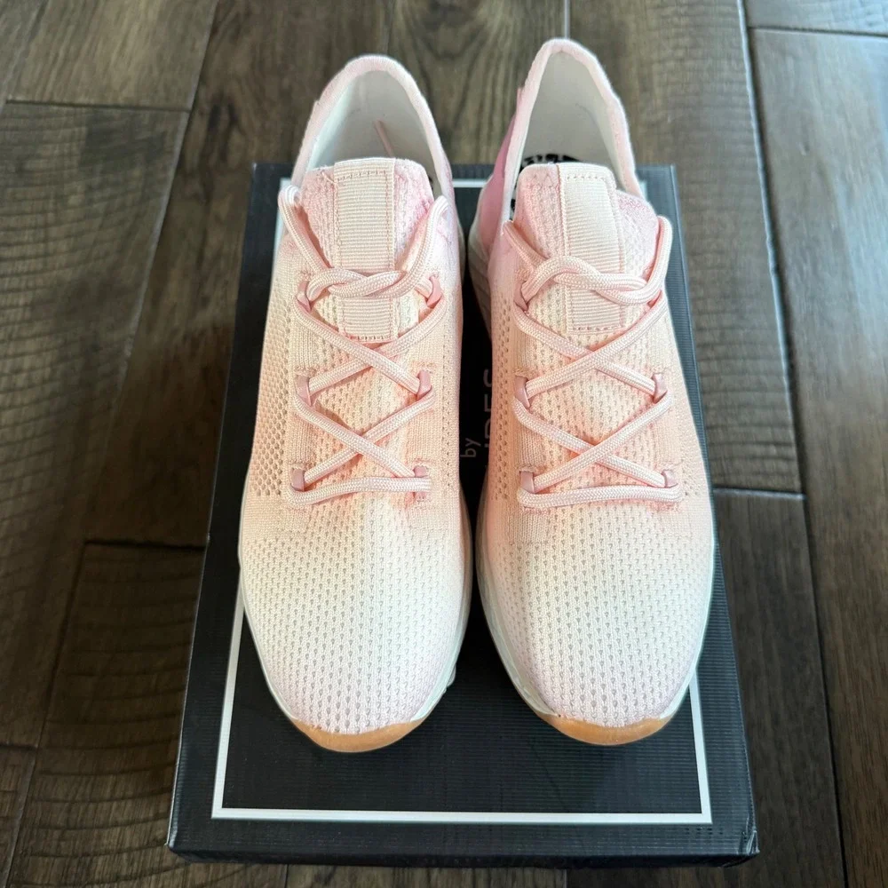 Urban Sport by JSlides Rose Ombre Knit Sneakers‎ Pink White Gum Sole Womens 7.5